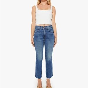 Mother Lil’ Hustler Ankle Fray Size 29 Petite Color grasping at straws